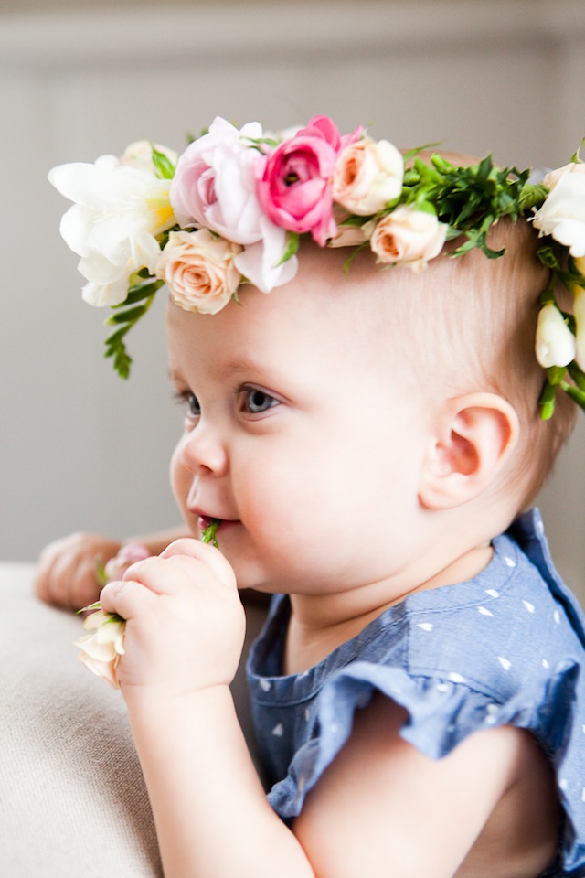 baby floral crown