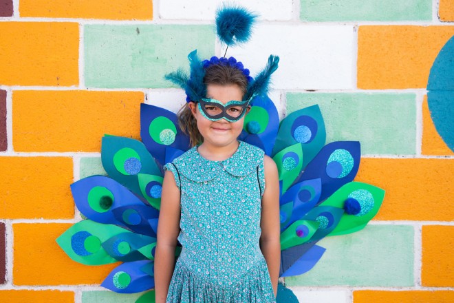 POSH DREAM Girl Peacock Flower Party Tutu Dresses for Halloween with Train  Tulle Peacock Princess Children