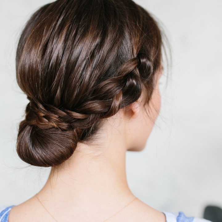 How To Do A Braided Bun Hair Tutorial - The Effortless Chic