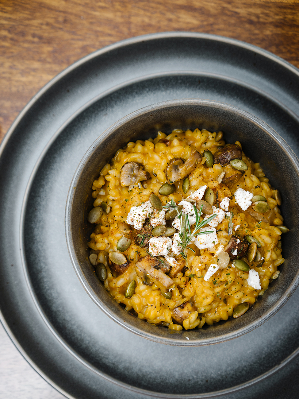 Creamy Pumpkin and Mushroom Risotto - The Hedgecombers