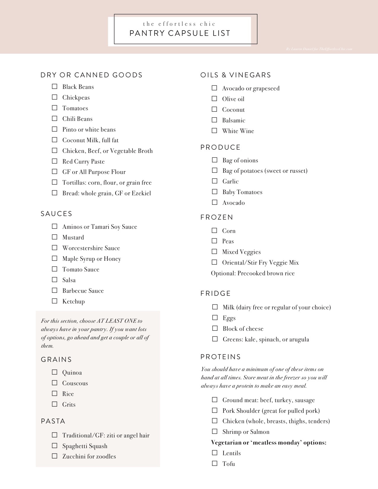 The Effortless Chic Capsule Pantry - The Effortless Chic