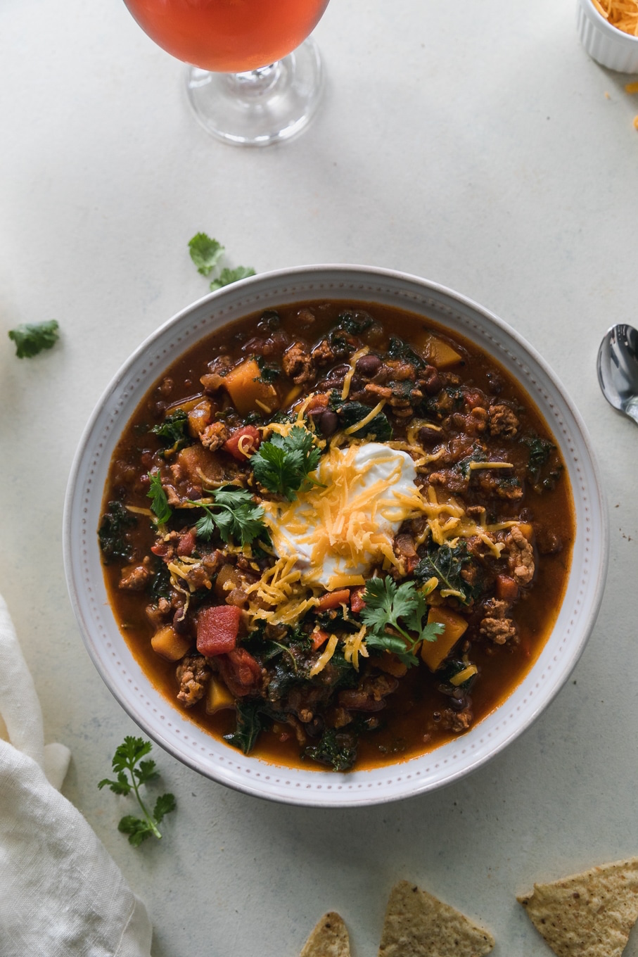 A bowl of chili