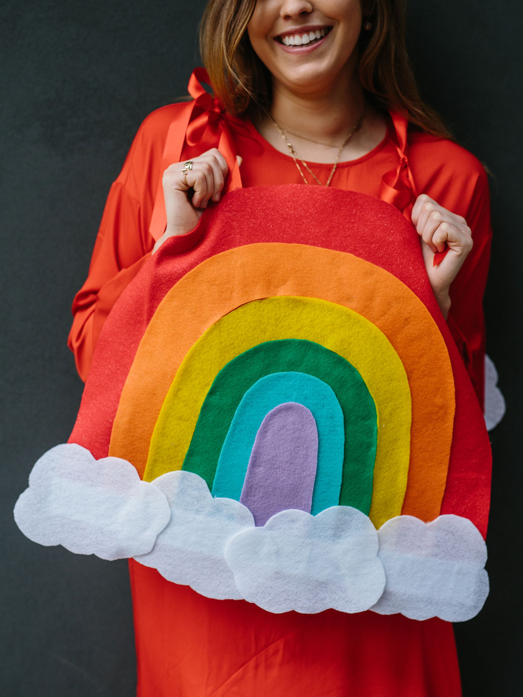 Sunshine and Rainbows DIY Halloween costume idea for toddlers and