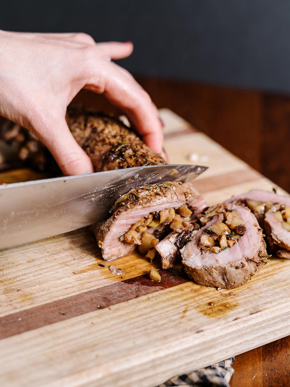 SugarBee® Apple Stuffed Pork Recipe - SugarBee® Apples