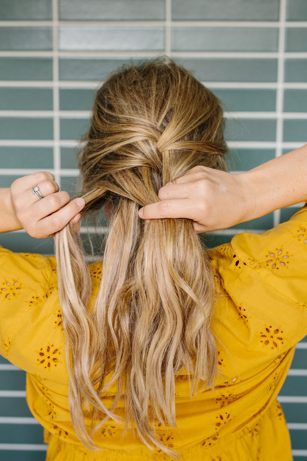 French braiding the middle of the hair