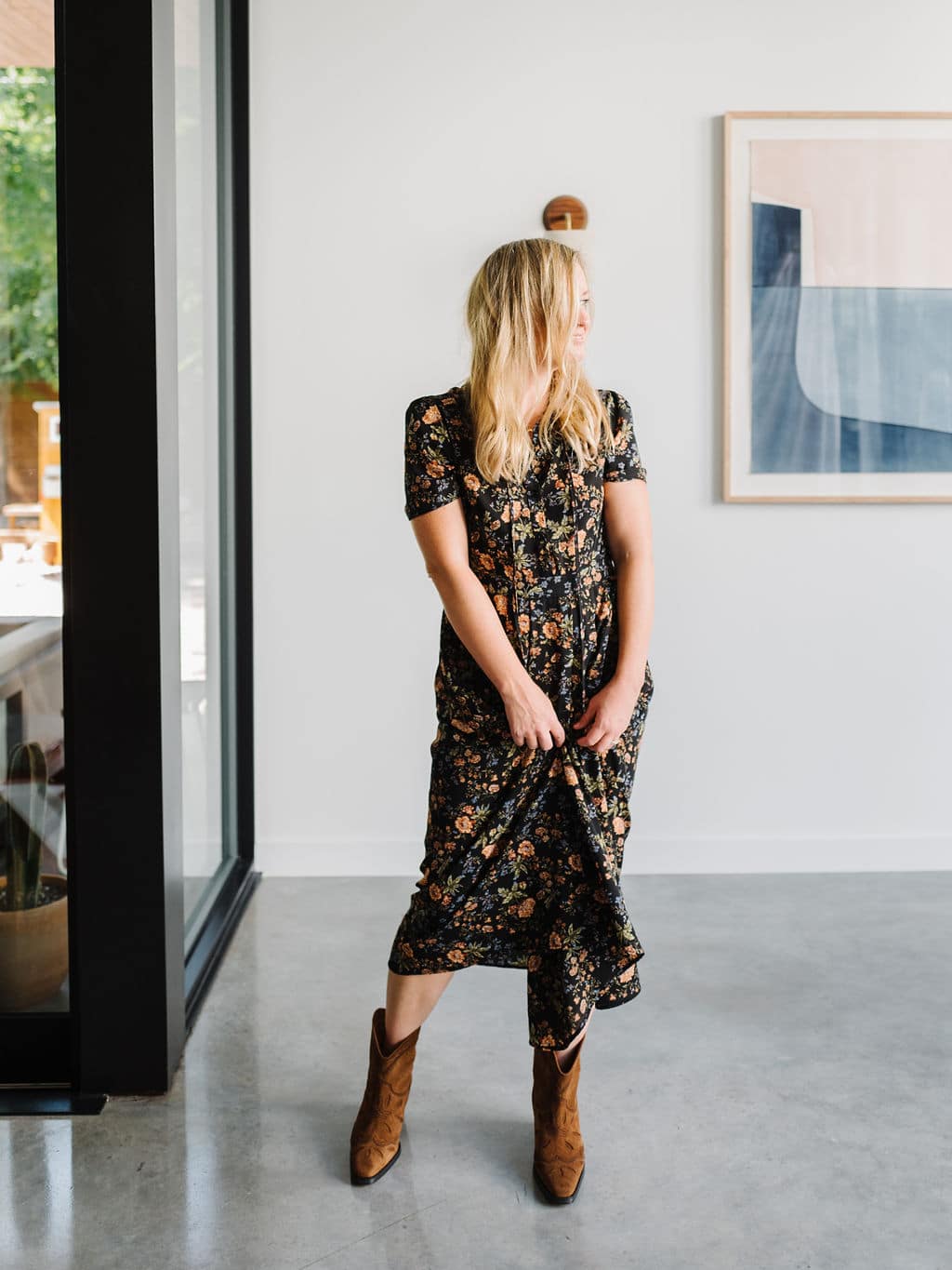 cowboy boots and dress