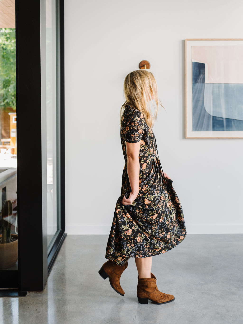 ankle cowboy boots with dress