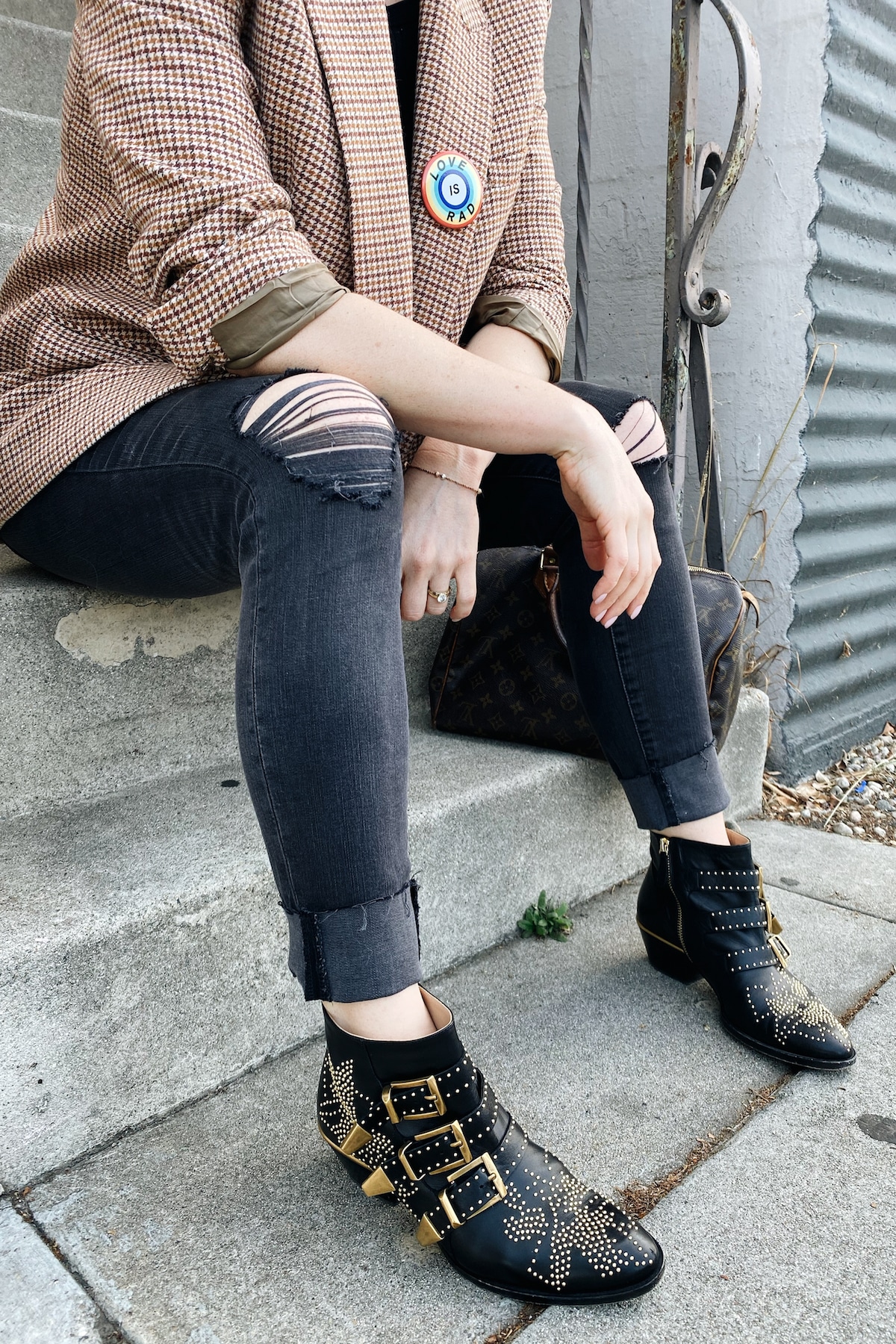 blazer with cowboy boots