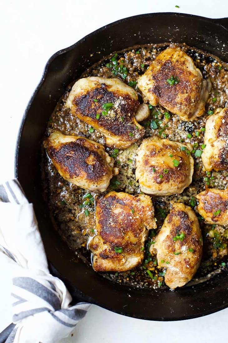 Chicken thighs for a weeknight meal idea