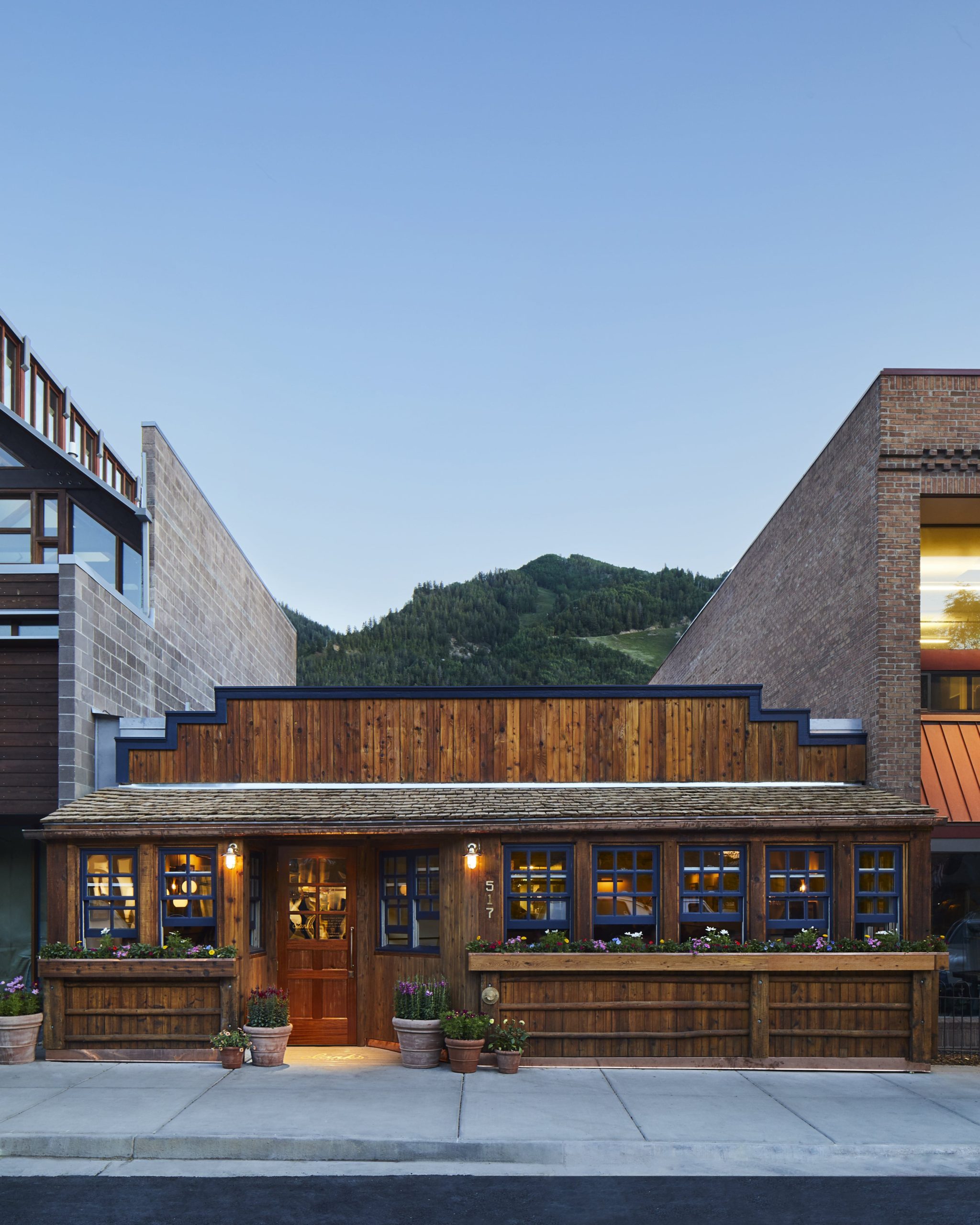 Exterior of Clark's restaurant in aspen