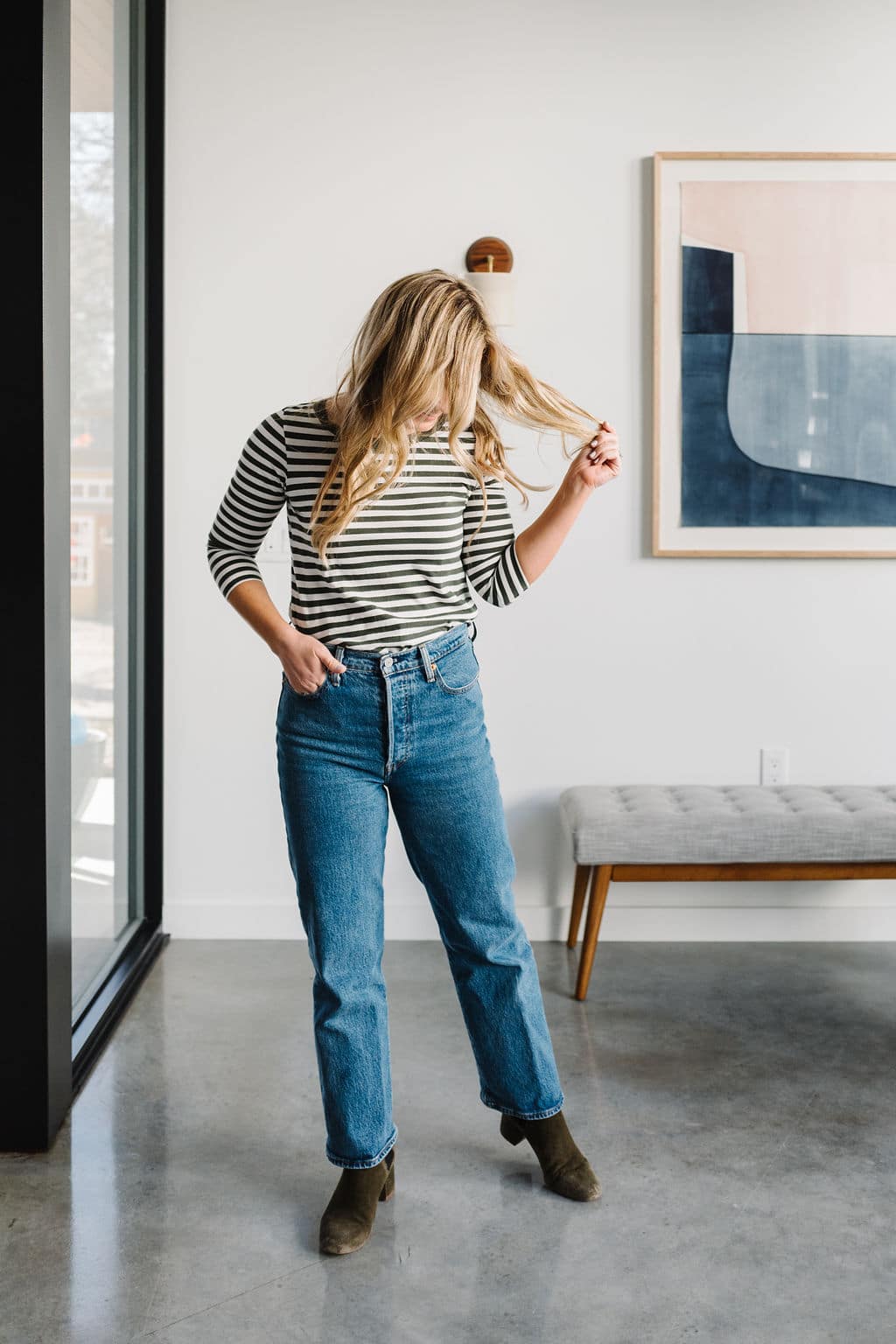 How to Style Straight-Leg Jeans for Petites